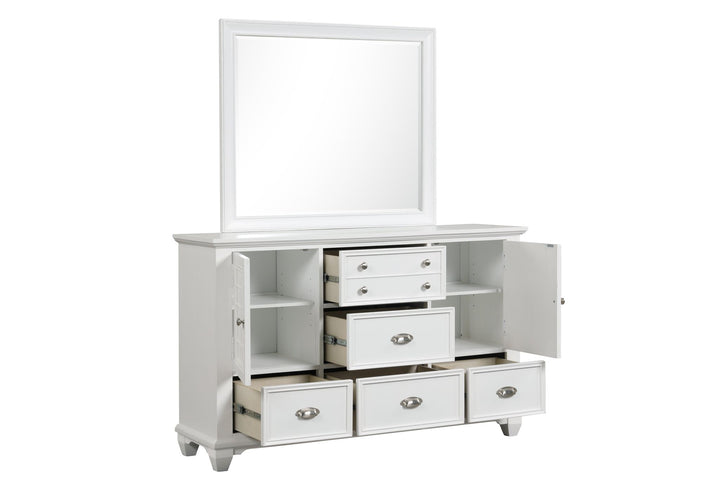 Jamestown Landscape Mirror- White