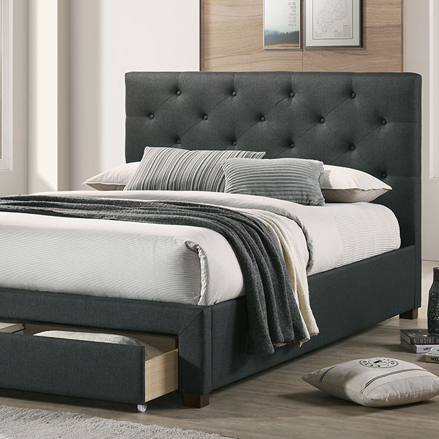 Sybella Bed, Dark Gray