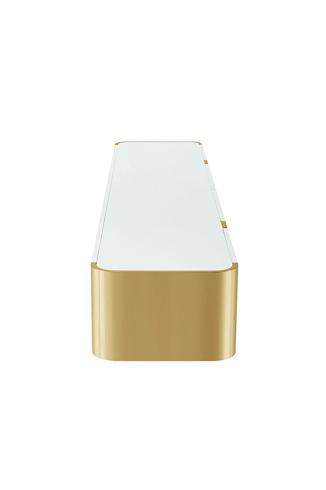 Larvik Tv Stand White W/ Gold Frame - view 4
