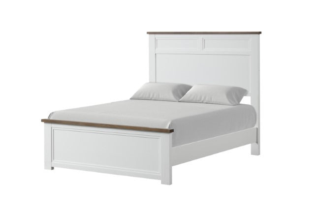Pinetop Bed, White/Dark Brown