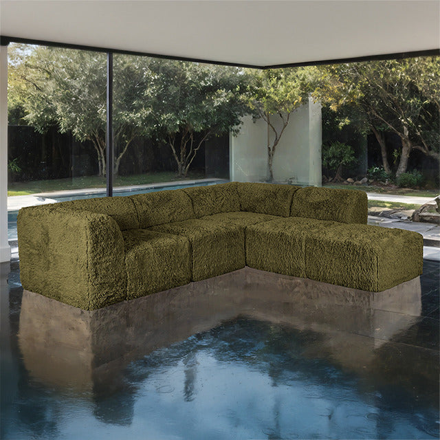 Nappi L-Sectional, Olive Green - view 4