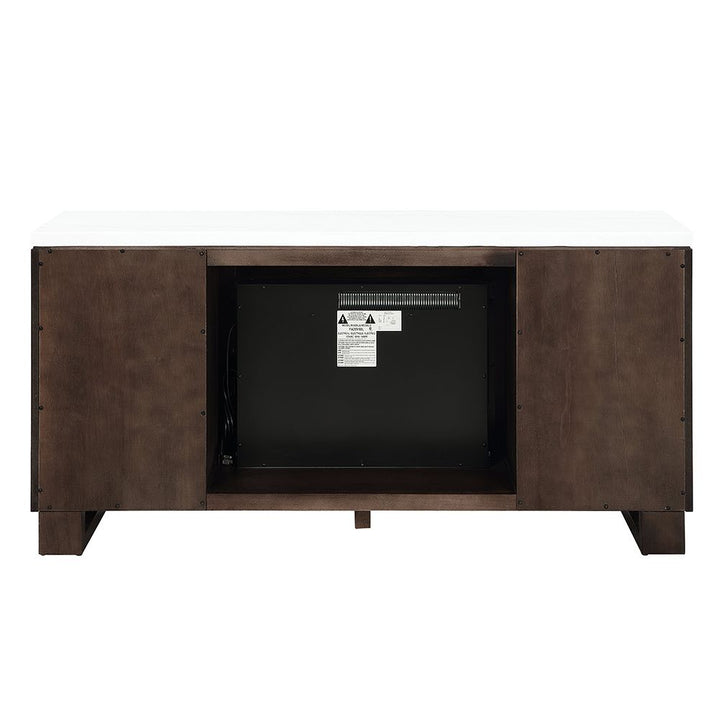 Edwyn Server w/Natural Marble Top &amp; Fireplace – view 6