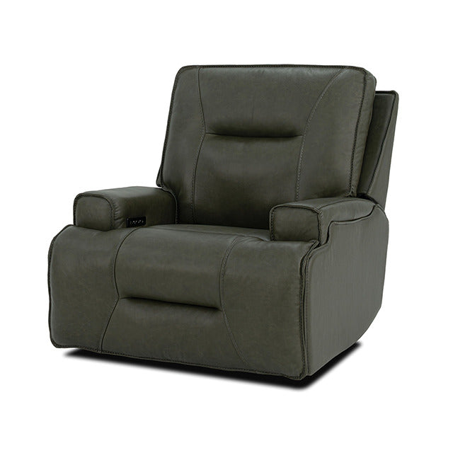 Dallas Oversized Power Recliner, Dark Olive Green - view 2