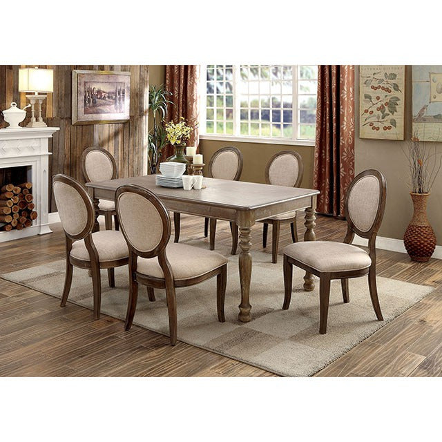 Kathryn Side Chair, Rustic Oak/Beige - view 4