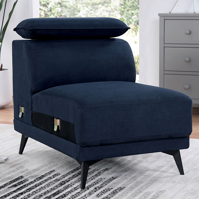 Napanee Armless Chair, Navy