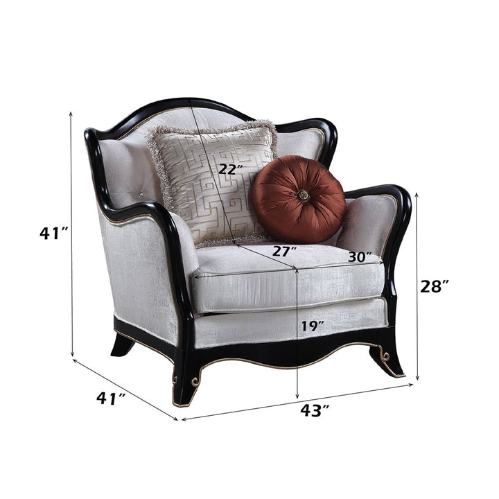 Nurmive Chair W/2 Pillows – dimensions diagram