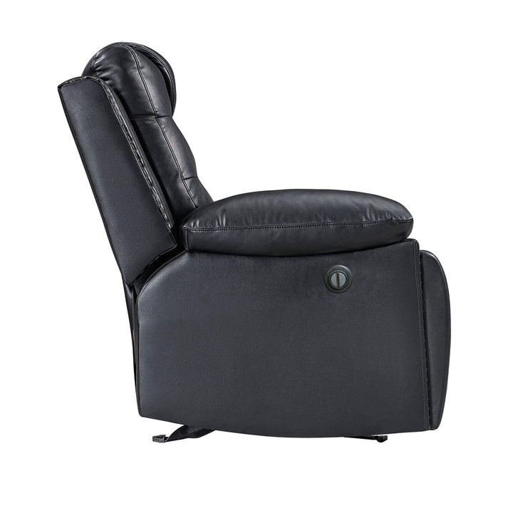 Nikko Glider Recliner W/pwr Fr-Black/gray