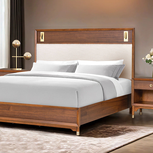 Hepburne 4 Pc Queen Bedroom Set, Walnut