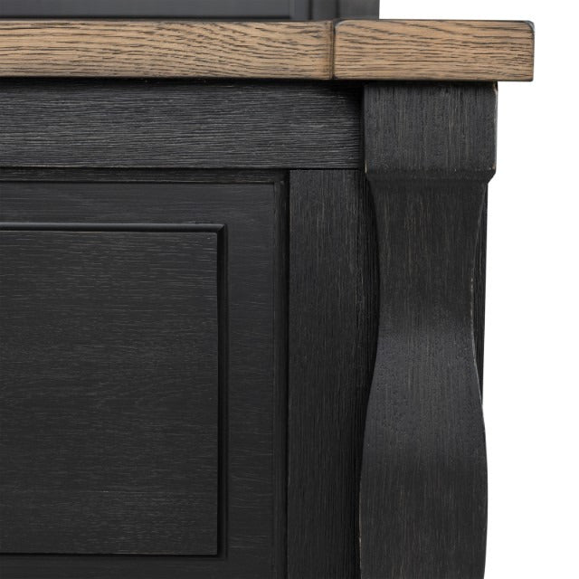 Neue Mills 5 Pc Queen Bedroom Set, Farmhouse Black/Rustic Oak - view 2