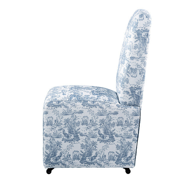 Canterbury Dining Chair, Toile De Jouy Light Blue/White - view 3