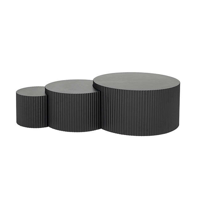 Narella 3 Pc. Coffee Table Set, Black - view 5