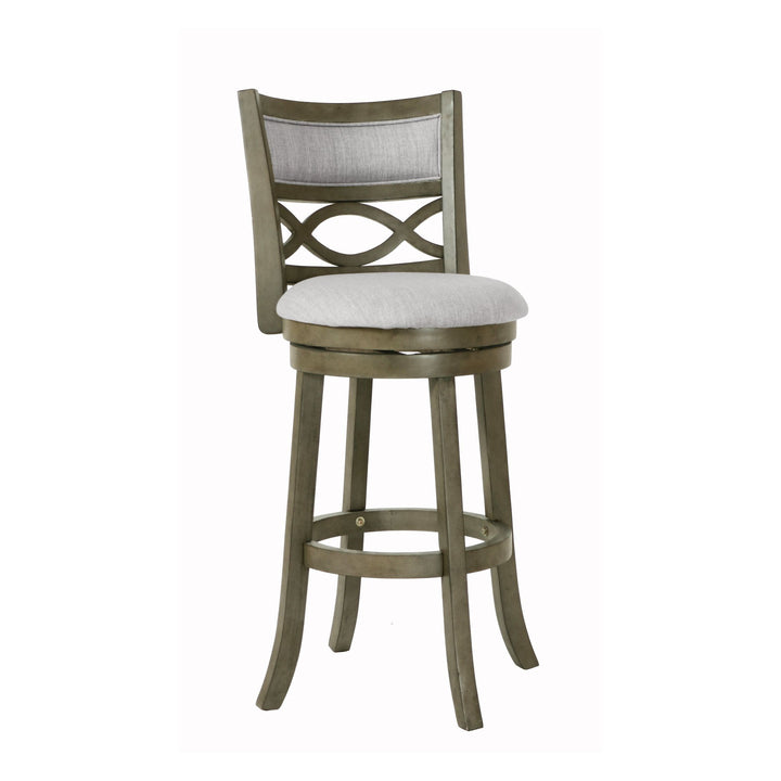 Manchester 29" Bar Stool W/fabric Cushions-Gray