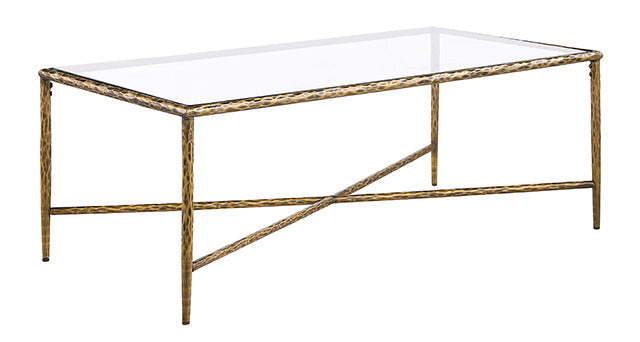 Terva Coffee Table, Matte Gold
