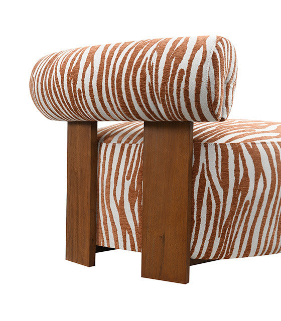 Niobe Accent Chair, Rustic Orange - view 6