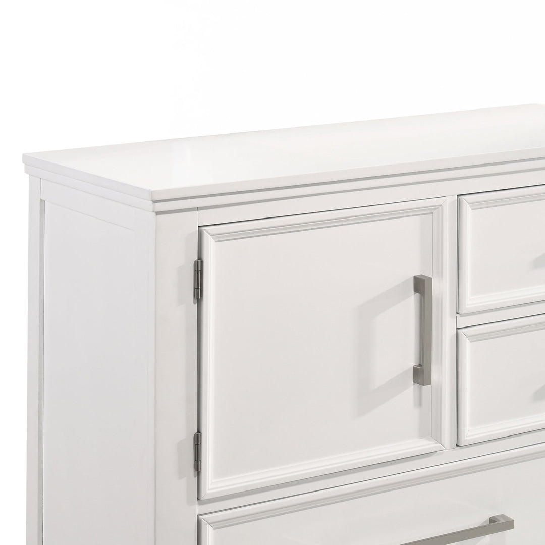 Andover 60" Dresser W/doors-White