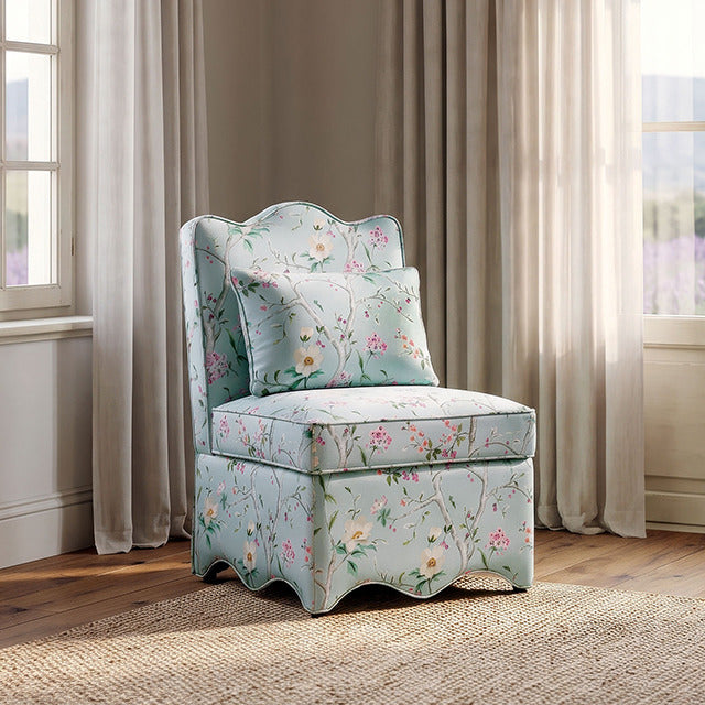 Hemsworth Accent Chair, Chinoiserie Pale Blue/Peach - view 6