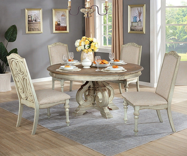 Arcadia 5 Pc Dining Table Set, Antique White/Ivory - view 4