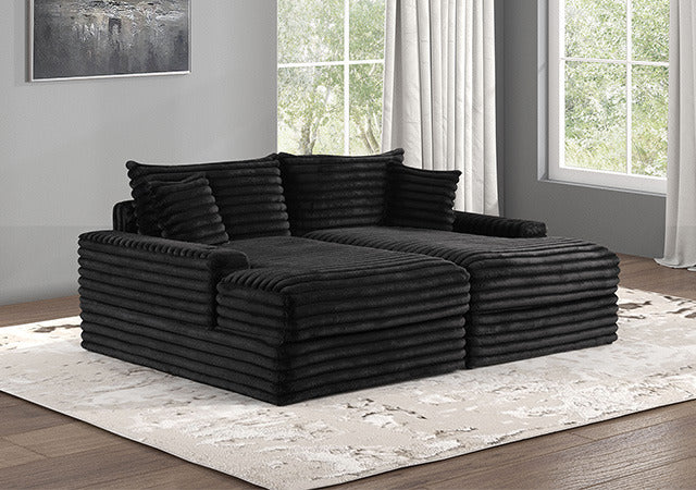 Tavedestrand Double Chaise Sofa, Black - view 2
