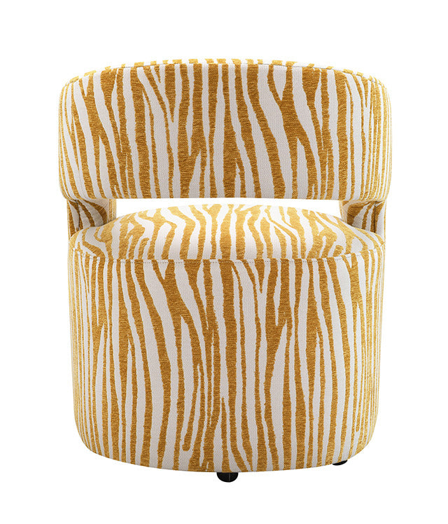 Tresa Dining Arm Chair W/ Casters, Masked Weaver Yellow - view 4