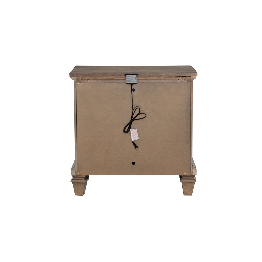 Mariana Nightstand W/usb-Vintage Mocha