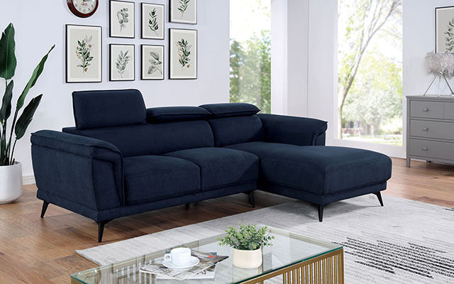 Napanee Armless Chair, Navy - view 2