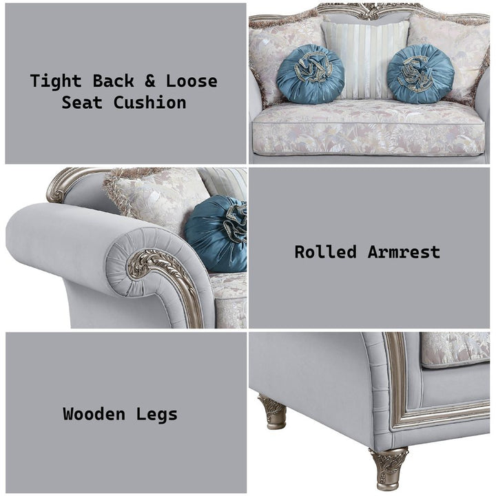 Pelumi Loveseat W/5 Pillows – features callout