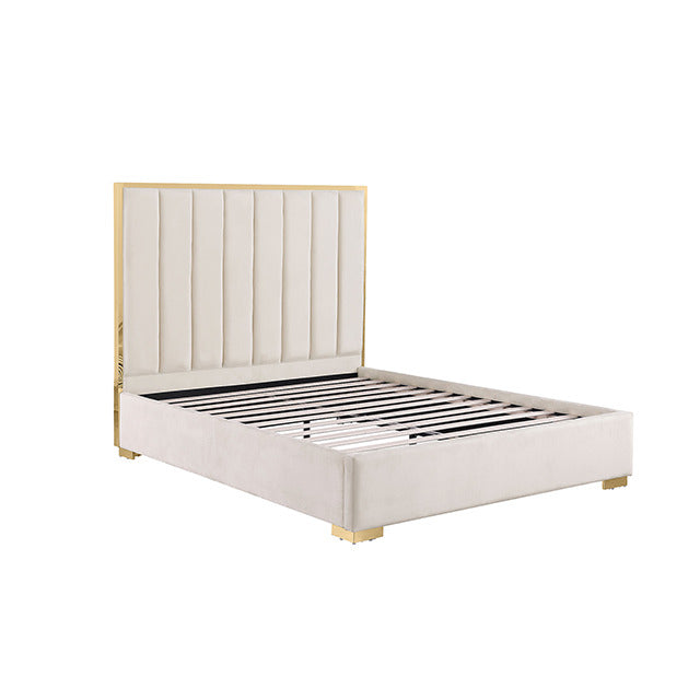 Nespoli Bed, Gold/White