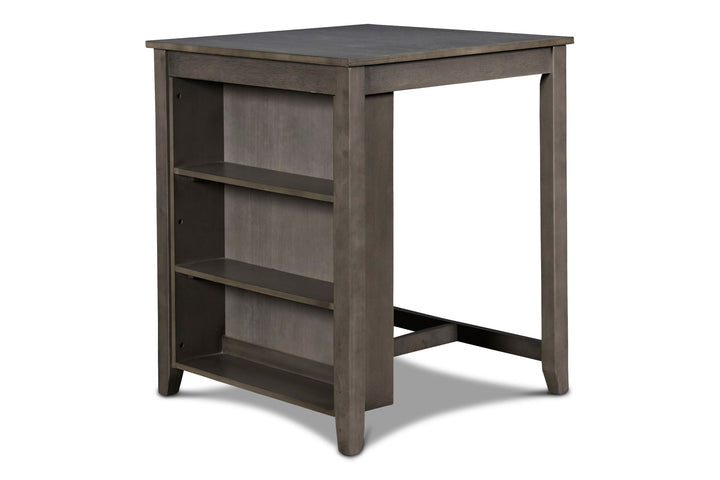 Gia 3 Pc 30" Storage Counter Table &amp; 2 Chairs-Gray