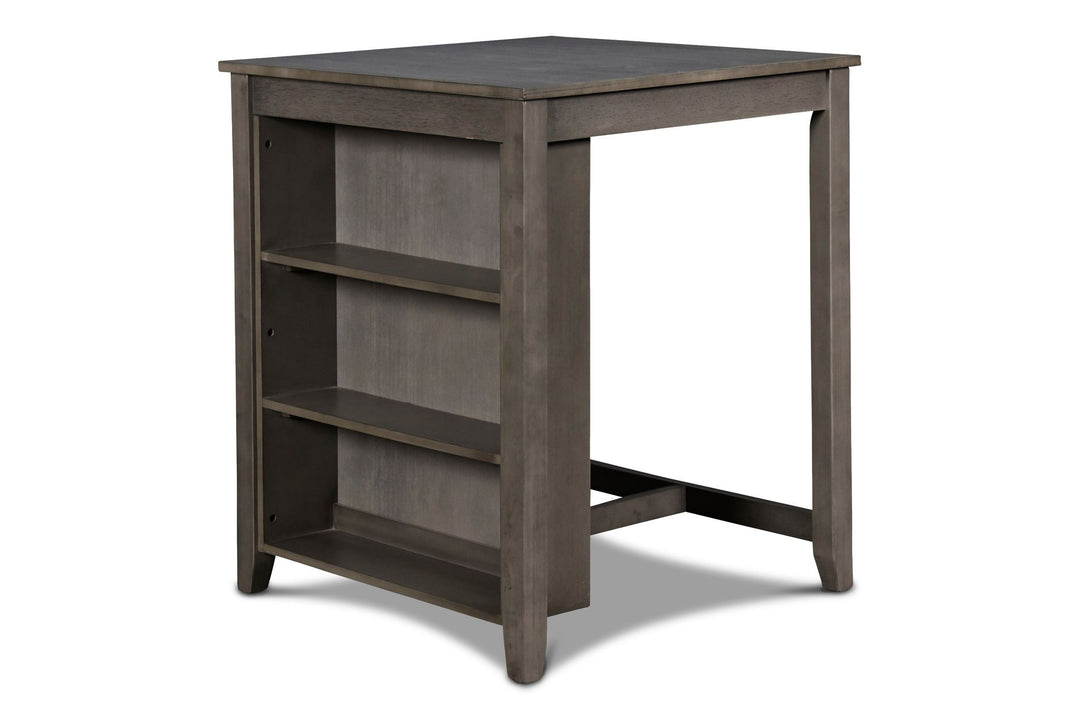 Gia 3 Pc 30" Storage Counter Table & 2 Chairs-Gray