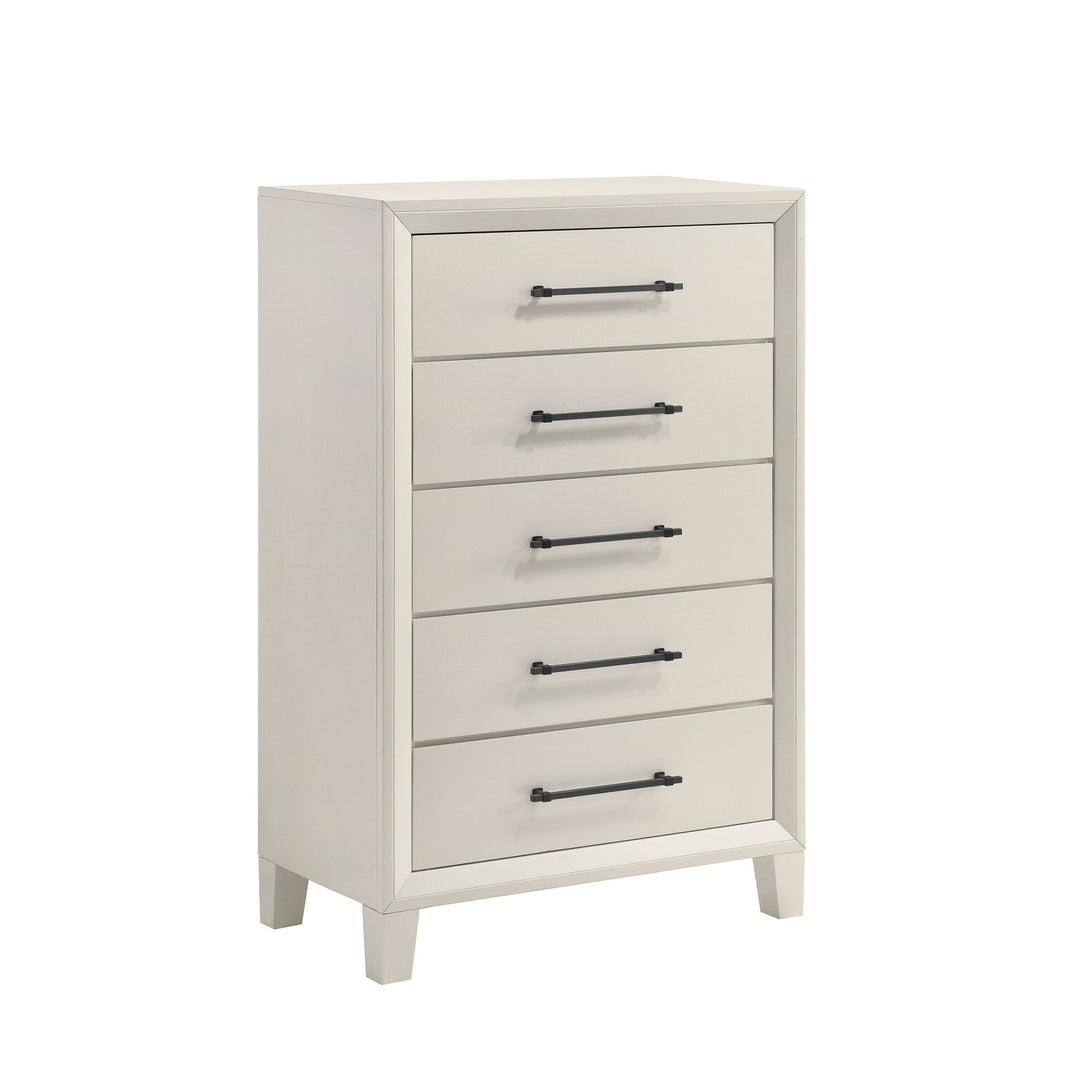 Ballard 5 Drawer Chest-White