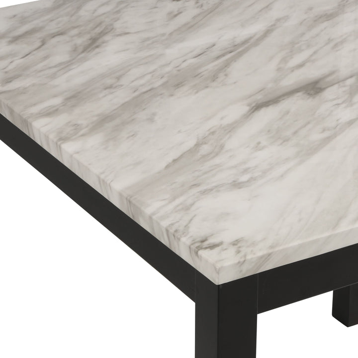 Celeste 5pc 42" Marble Finish Counter Table &amp; 4 Chairs-Blue