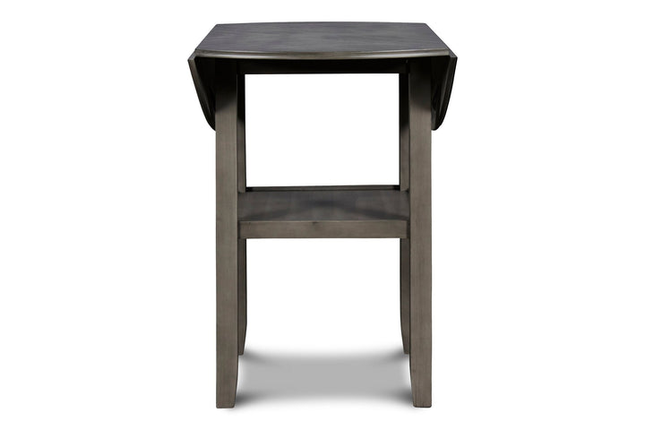 Gia 3 Pc 42" Counter Drop Leaf Table &amp; 2 Chairs-Gray