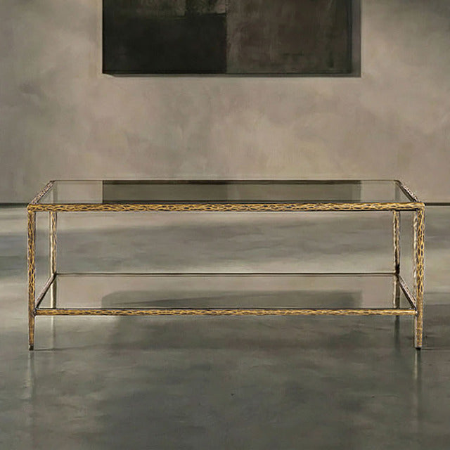 Helma Coffee Table, Matte Gold - view 3