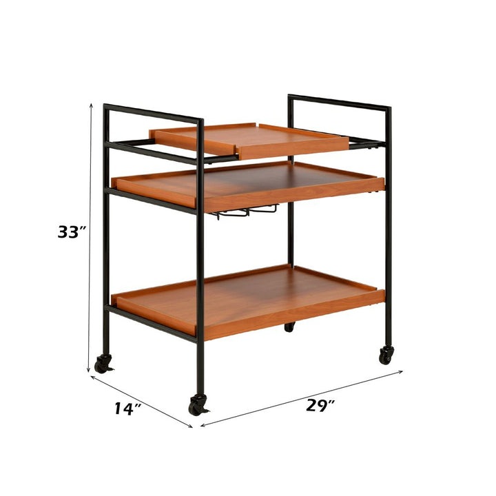Oaken Serving Cart – dimensions diagram