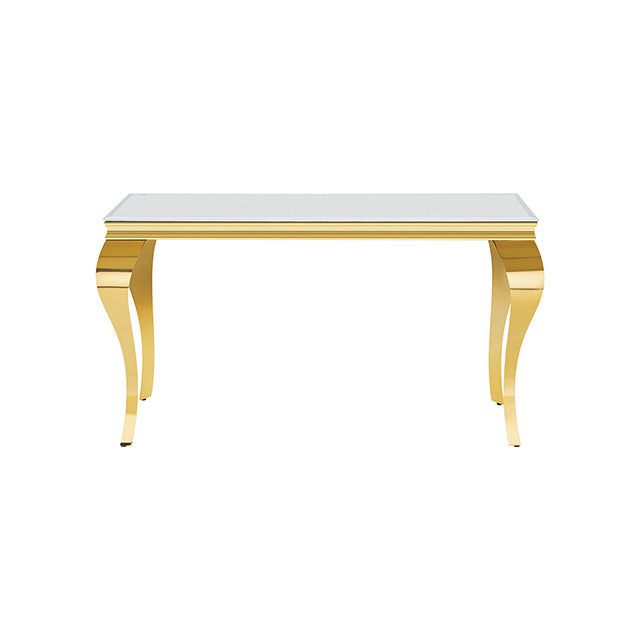 Wetzikon Sofa Table, Gold/White - view 2