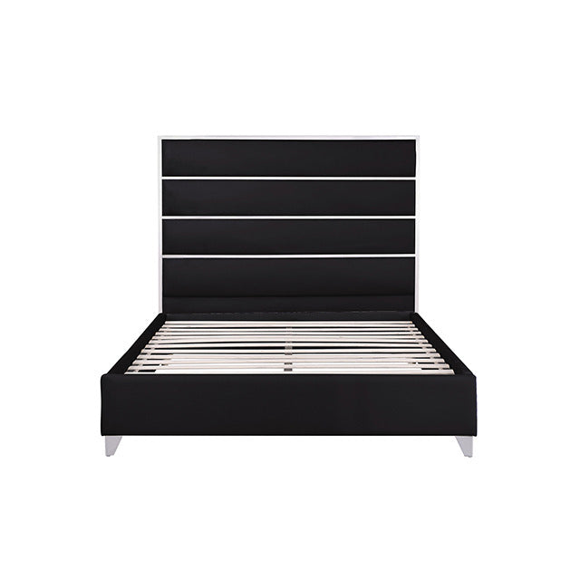 Andriola Bed, Black/Chrome - view 2
