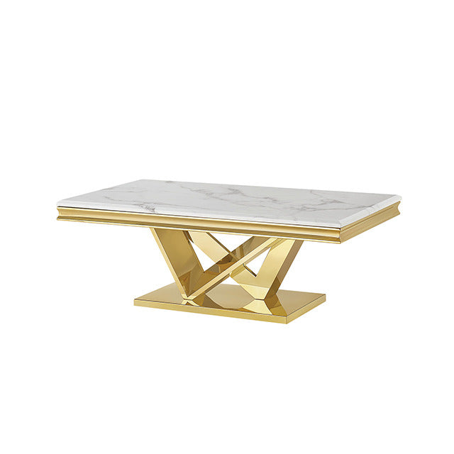 Villarsglane Coffee Table, Gold/Green