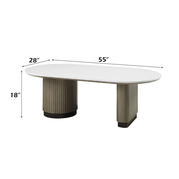 Clayten Coffee Table w/Engineered Top – dimensions diagram
