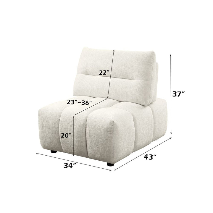 Loanna Modular - Armless Chair – dimensions diagram