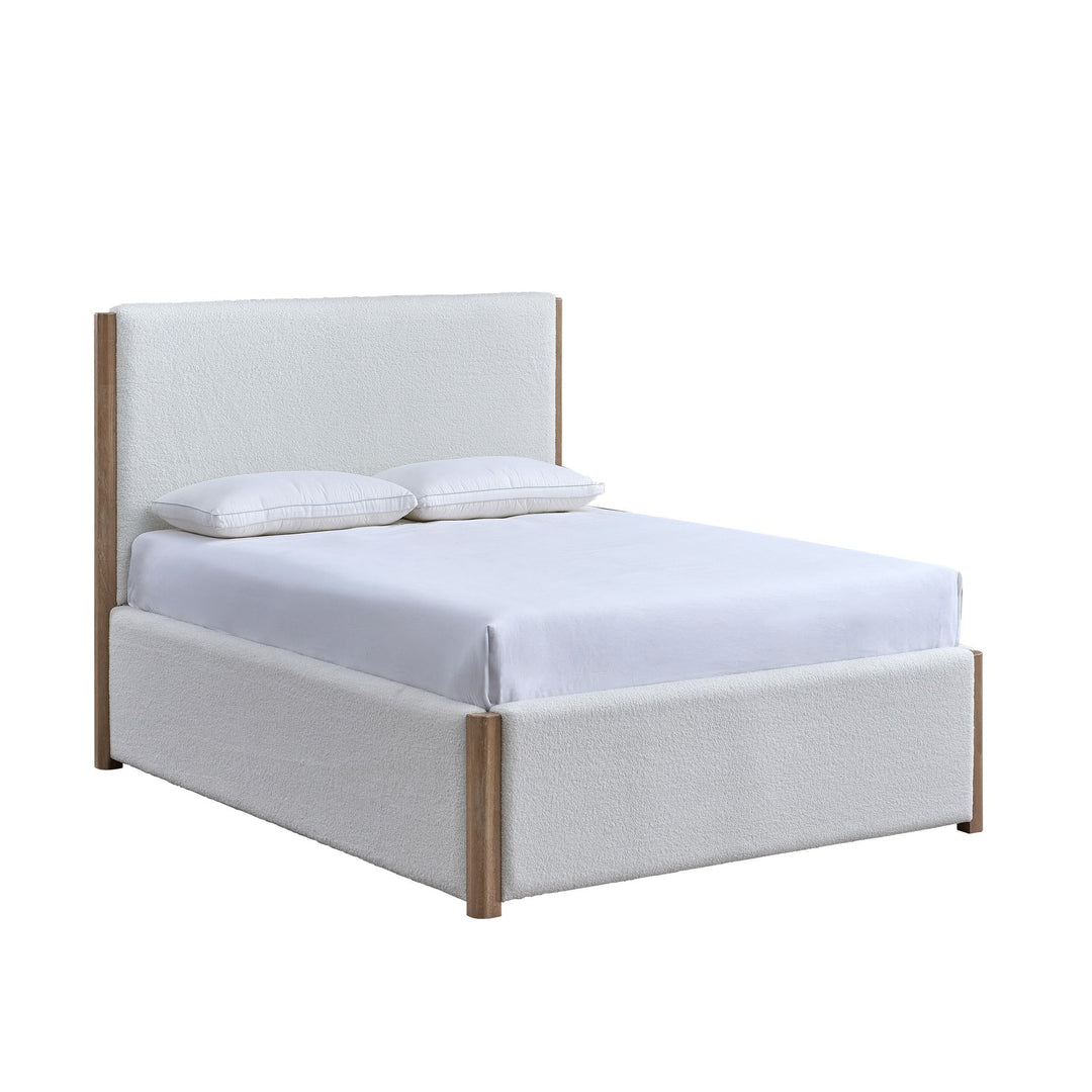 Anika 5/0 Q Upholstered Footboard & Roll Out Slat Kit-White