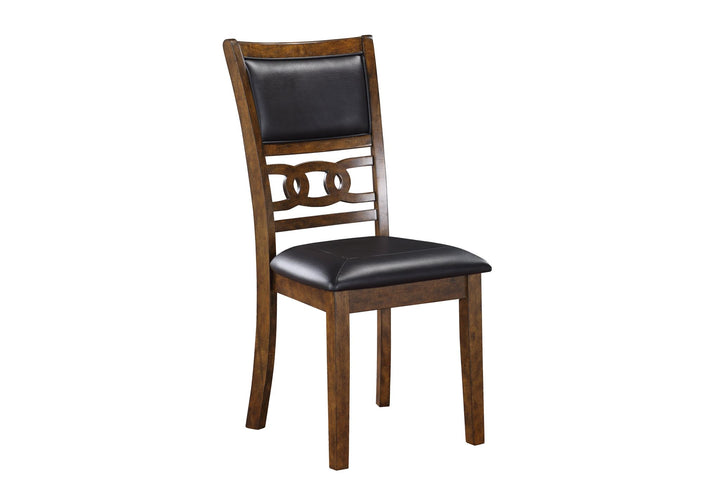 Gia 5 Pc 47" Round Dining Table &amp; 4 Chairs-Brown