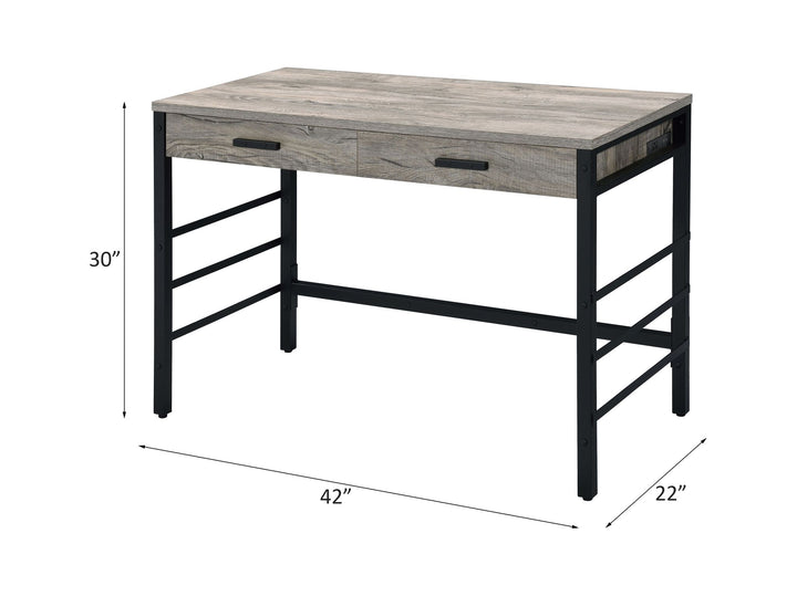 Disho Writing Desk W/USB – line drawing