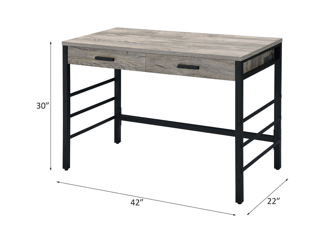 Disho Writing Desk W/USB – line drawing