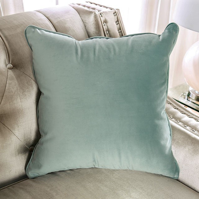 Elicia Sofa, Champagne/Turquoise - view 5
