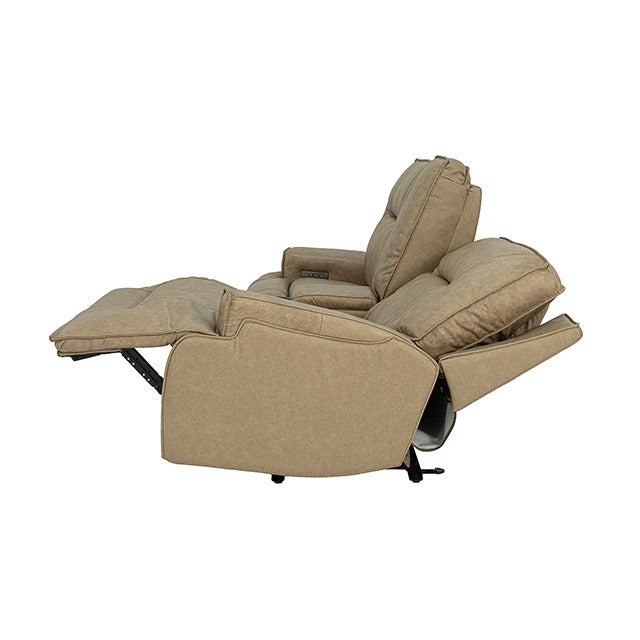 Dallas Oversized Power Loveseat, Warm Taupe - view 7