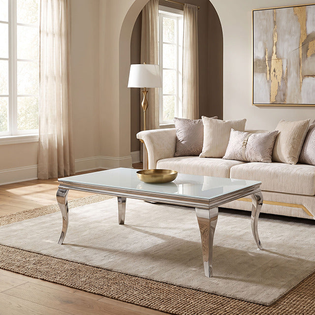 Wetzikon Coffee Table, Silver/White - view 2