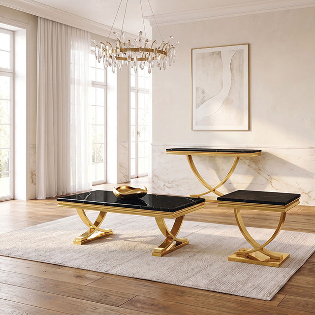 Wettingen Coffee Table, Black/Gold - view 5