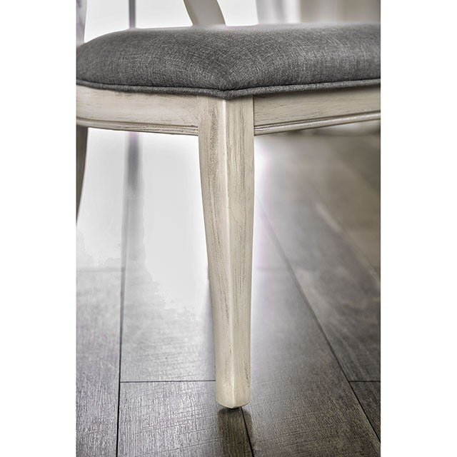 Kathryn Side Chair, Antique White/Gray - view 5