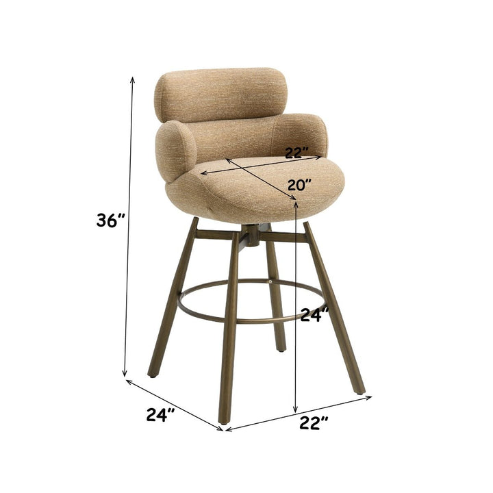 Jena Counter Height Chair w/Swivel – dimensions diagram