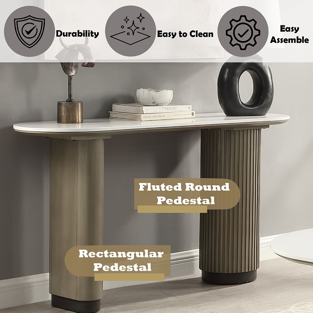 Clayten Sofa Table w/Engineered Top – features callout